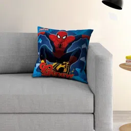 Marvel Red & Blue Printed Square-Shaped Pre-Filled Cushion With Cover-image-78