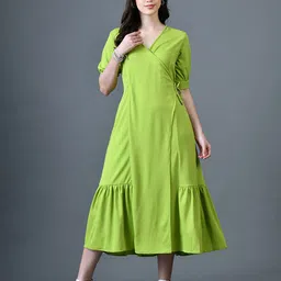 Myshka Crepe A-Line Dress-image-49
