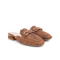 Sherrif Shoes Women Embellished PU Block Mules-18