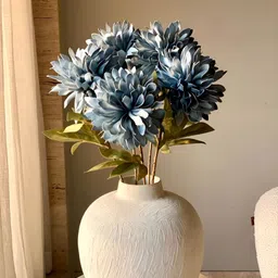 Mason Home Blue & White One Stem Dali Dahlia Artificial Flower-42