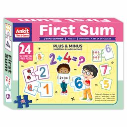 Ankit Toys First Sum Plus & Minus Educational Jigsaw Puzzle Multicolor Set of 24 - 48 Pieces-18