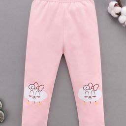 Kookie Kids Full Length Leggings Cloud Print - Pink-image-44