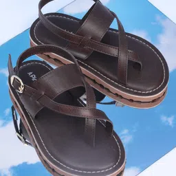 Pine Kids Ethnic Wear Sandals - Dark Brown-picture-19