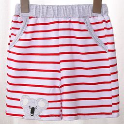 Kookie Kids Knee Length Striped Shorts - Pink-image-94
