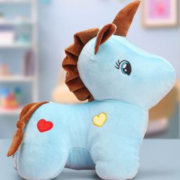 Babyhug Unicorn Plush Soft Toy  Blue - Height 30 cm-50