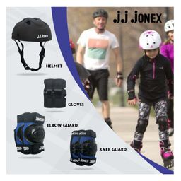JJ Jonex Skating Protection Set Of 4  Medium - Black/Blue-8