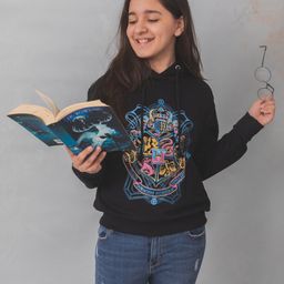 Nap Chief Harry Potter  Hogwarts Print Full Sleeves Hoodie - Black-picture-5