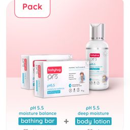 Babyhug Pro pH 55 Moisture Balance Bathing Bar - 75 gmx 2 & Babyhug Pro pH 55 Deep Moisture Lotion - 50 ml-image-39