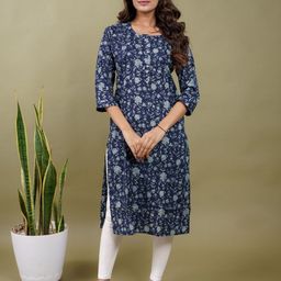 EKISHA Printed Pure Cotton Straight Kurta-image-77