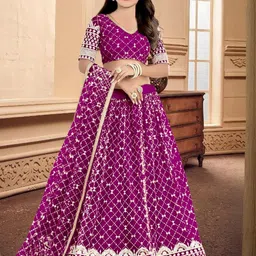 F Plus Fashion Black Net Lehenga Choli-picture-51