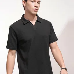 HIGHLANDER Men Self Design Polo Collar Relaxed Fit T-shirt-image-58