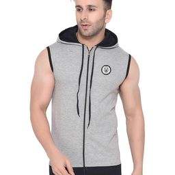 Blisstone Men Hooded Cotton Sporty Jacket-image-77