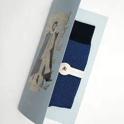 Theater Men Houndstooth Cotton Socks-image-5