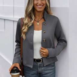 StyleCast Women Mock Collar Long Sleeve Cardigan-picture-13