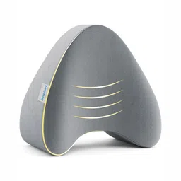 HOSPIKART Grey Memory Foam Filled Faux Velvet Breathable Therapedic Pillow-image-51