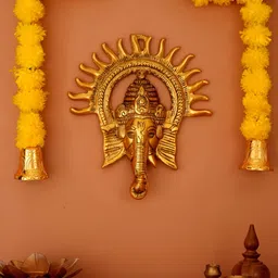 Homspurts Divine Surya Chakra Ganesha Statue Wall Hangings-51