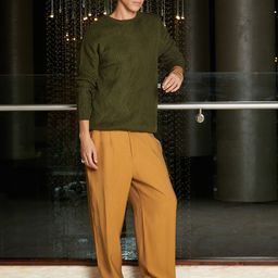 Campus Sutra Men Cable Knit Pullover Sweaters-image-57