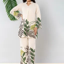 Meher Impex Printed Pure Cotton Shirt & Trousers Co-ords-64