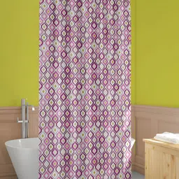 ArtzFolio Pink & Cream-Color Printed Waterproof Shower Curtains-13
