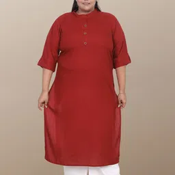 myplusfashion Women Solid Daily Straight Kurtas-picture-11