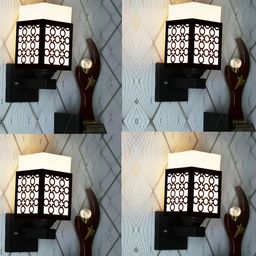Gojeeva Black Wood Square Wall Lamps-picture-29