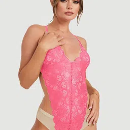 Krelin Net Shoulder Straps Self Design Baby Doll image 5