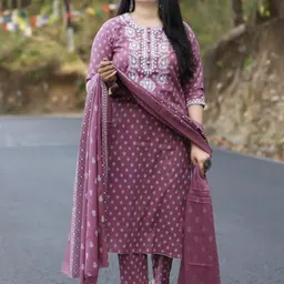 SUPPAR SLEAVE Women Cotton Blend Kurta Sets-picture-16