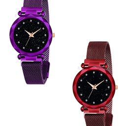 Gopal Shopcart Unisex Pack of 2 Dial & Bracelet Style Straps Analogue Watch-image-89