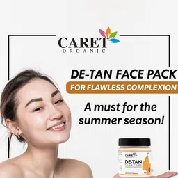 CARET ORGANIC Set Of 2 De-Tan Face Pack & Vitamin C Glow Scrub - 100 g Each image 2