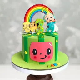 Sparkling Cocomelon Rainbow Cake-image-5