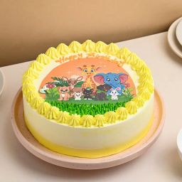 Jungle Safari Theme Cake-image-4