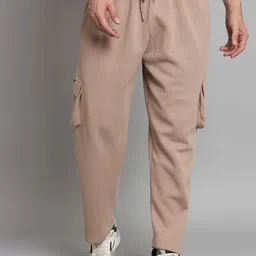 GRIFFEL Men Relaxed Fit Mid Rise Track Pants-image-59