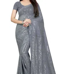 Moda Rapido Embellished Sequinned Pure Georgette Saree-image-82