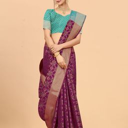 JUST FASHION Woven Design Zari Patola Saree-image-43