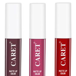 CARET ORGANIC Set Of 3 Super-Pigmented Liquid Matte Lipsticks - 6 ml - 7 - 8 - 3-9