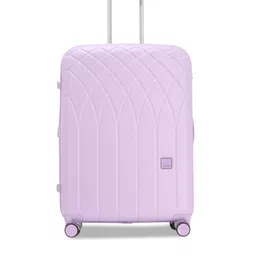 Genie Dew Textured TSA Lock Toiletry Pocket Hard-Sided Large Trolley Bag-image-3