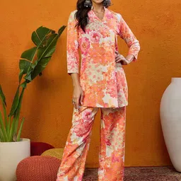 dhartii Printed Tunic With Trousers Co-Ords-picture-4