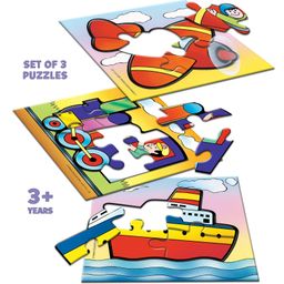 Frank Play and Learn Travel Time Jigsaw Puzzle Multicolour Set of 3 - 15 Pieces image 3
