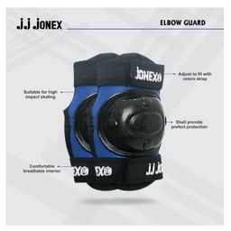 JJ Jonex Skating Protection Set Of 4  Medium - Black/Blue image 3