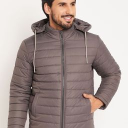VERO AMORE Men Solid Hooded Quilted Jacket-image-42