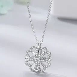 DIVASTRI Silver-Plated Heart Shaped Pendants with Chains image 4