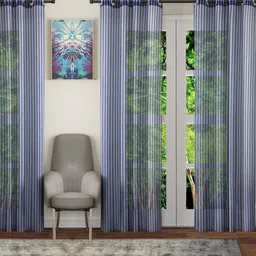 BELLA TRUE Blue 4 Pieces Sheer Door Curtains-image-72