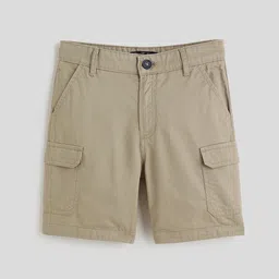 One Friday Boys Khaki Solid Short Shorts-image-89