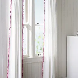 Dekor World Multicoloured Set of 2 Embellished Sheer Long Door Curtain-picture-37