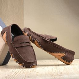 Corsac Men Round Toe Slip-On Penny Loafers-image-11