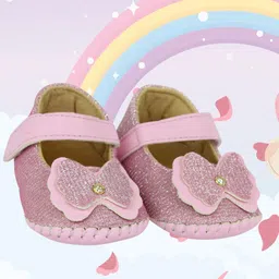 NESKA MODA Girls Bow Detail Cotton Booties-picture-43