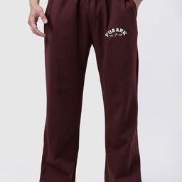 FUAARK Laidback Relaxed Fit Polly Cotton Premium Gym Workout & Casual Brown Track Pant-image-90