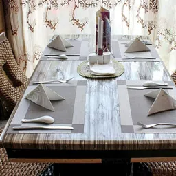 Baskety 6Pc Grey & Black Washable Table Placemats image 2