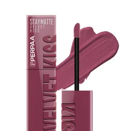PERPAA Velvet Kiss Stay Matte Liquid Lipstick With Vitamin E -3.5 ml - Light Mauve -04-image-89