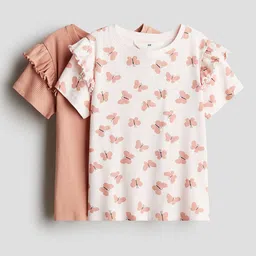 H&M 2-Pack Frill-Trimmed Cotton Tops-image-90